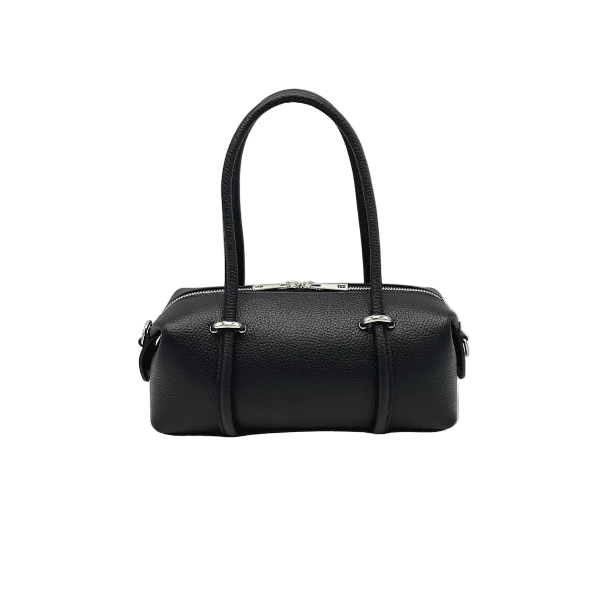 Noir handbag sur fond blanc
