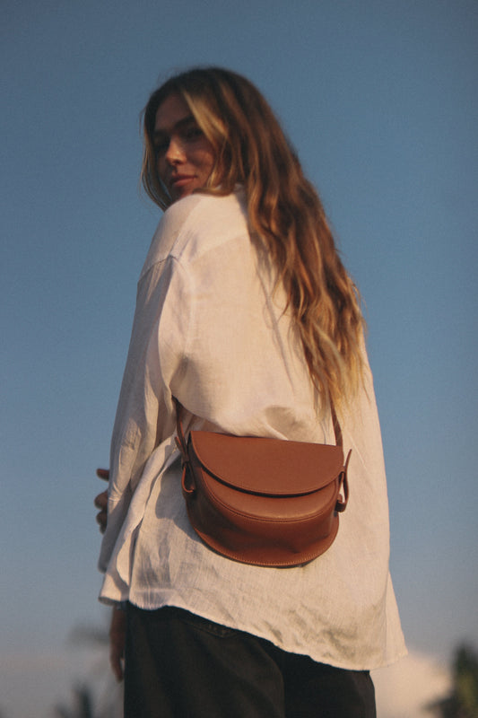 Handbag & Wallet Accessoires Coco - Apple Leather Saddle Bag - Marron San Rocco Italia
