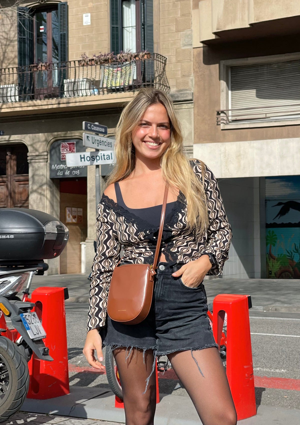 Hebag & Wallet Accessori Eva - Apple Leather Crossbody Bag - Marrone San Rocco Italia