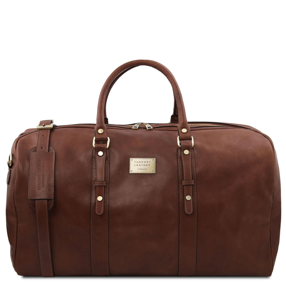 Leather Travel bags Brown Francoforte - Exclusive Leather Weekender Travel Bag | TL142338 San Rocco Italia