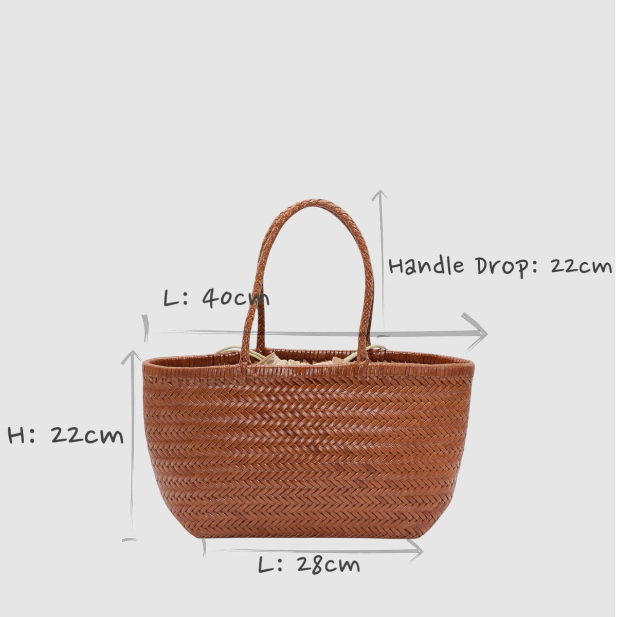 Handbag & Wallet Accessories Lou - Genuine Leather Tote Bag Caramel Colour San Rocco Italia