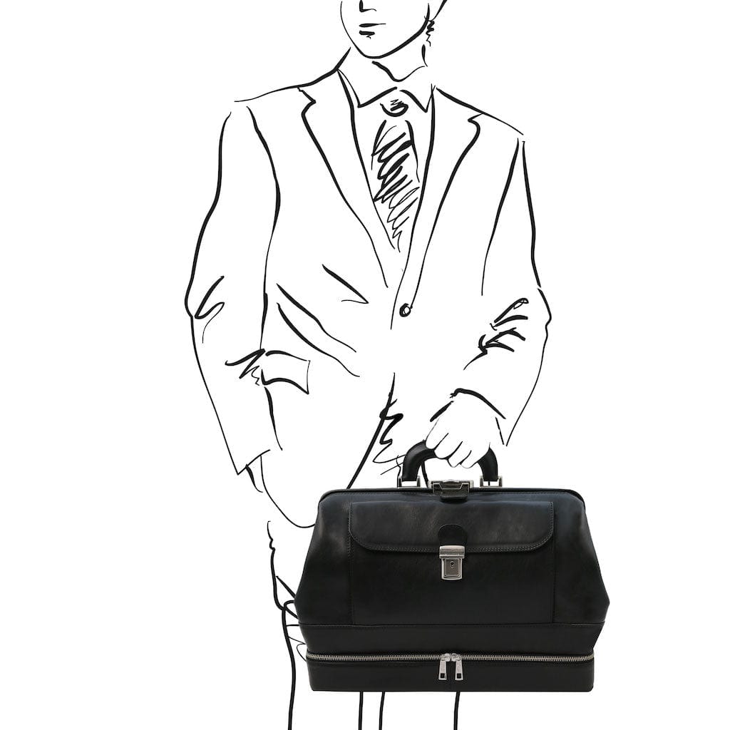 Doctor bags Giotto - Exclusive double-bottom leather doctor bag | TL142344 San Rocco Italia
