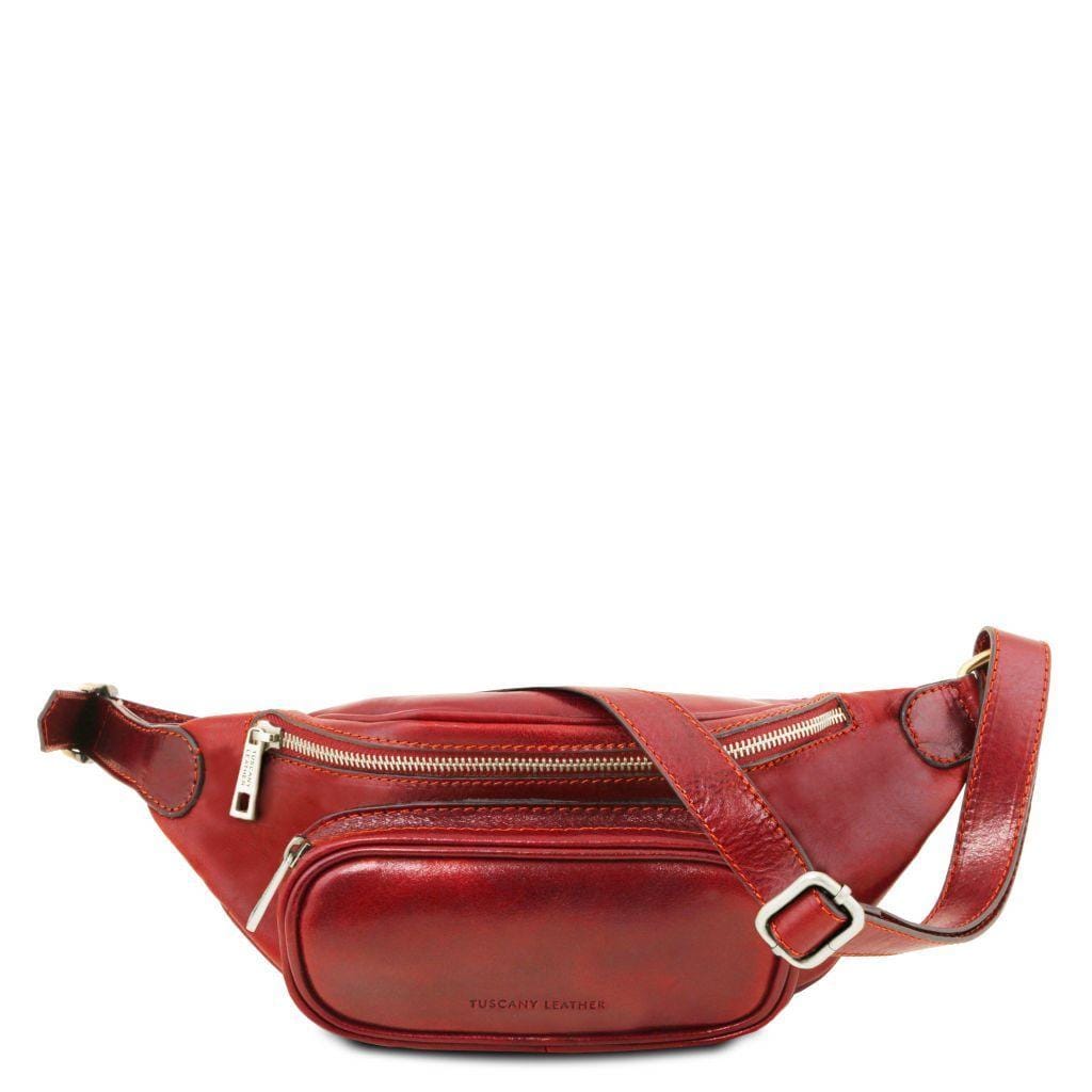 Borse da uomo in pelle Rosso Marsupio in pelle italiana | TL141797 San Rocco Italia