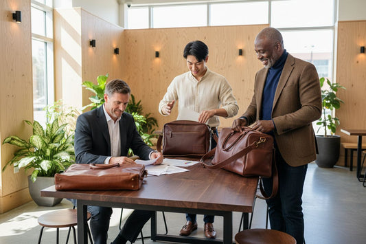 bolsos de piel para hombre y estilo de vida