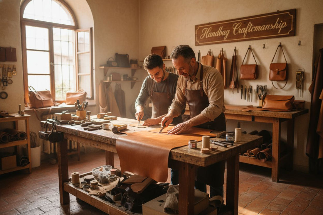 Werkstatt für italienische Lederhandtaschen