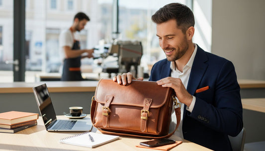 Leder-Messengertasche