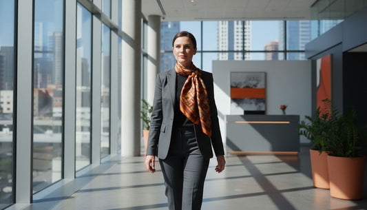 professioneller Look mit Seidenschal