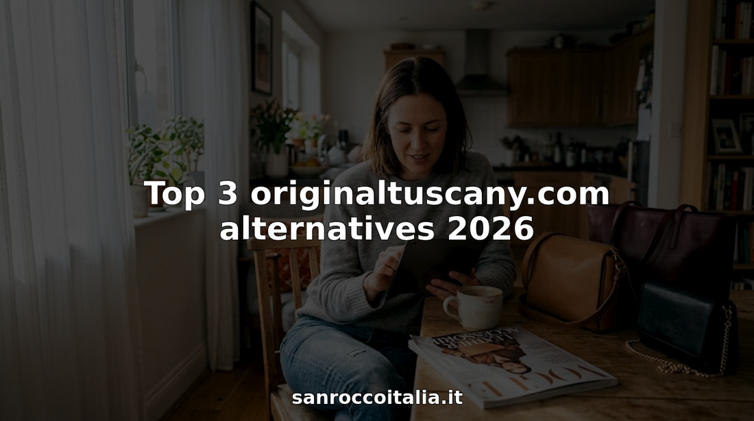 Woman comparing Italian leather handbag brands