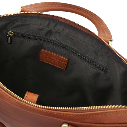 Ferrara - Vegetable tanned leather laptop briefcase