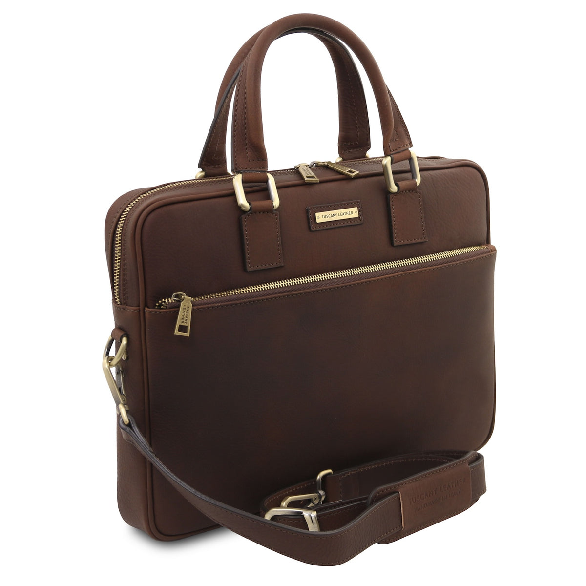 Ferrara - Vegetable tanned leather laptop briefcase