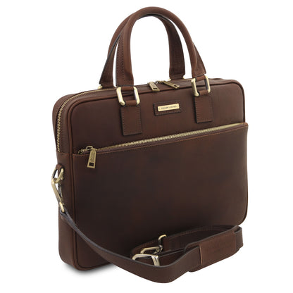 Ferrara - Vegetable tanned leather laptop briefcase