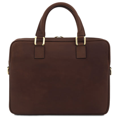Ferrara - Vegetable tanned leather laptop briefcase