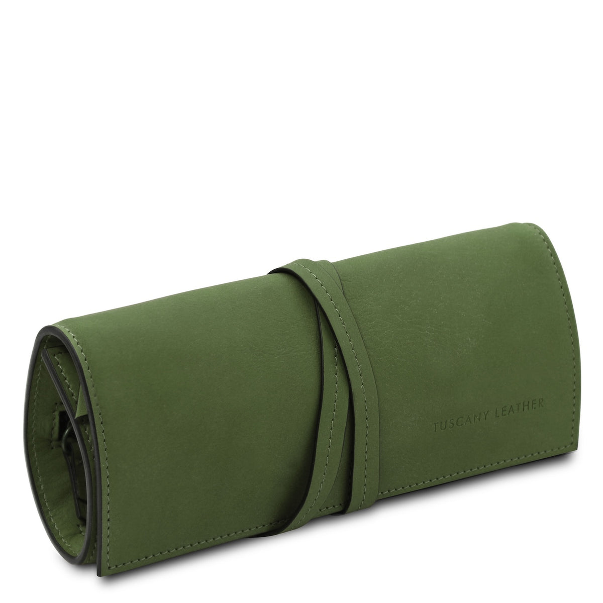 Leather Jewellery Roll in Vegetable-Tanned Leather