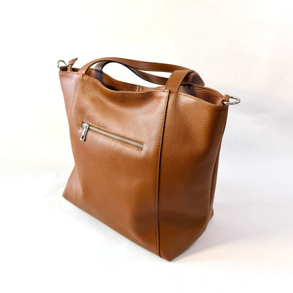 Siena – Borsa tote grande in pelle italiana martellata