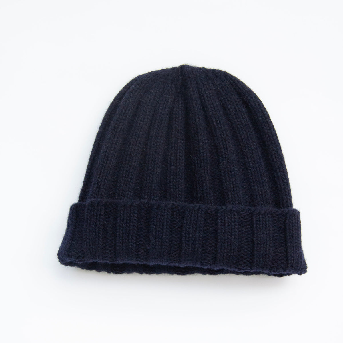Berretto a coste larghe in misto cashmere