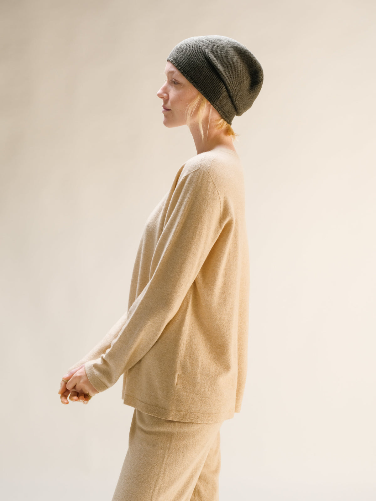 Wool & Cashmere Blend Beanie (3D-Knit)