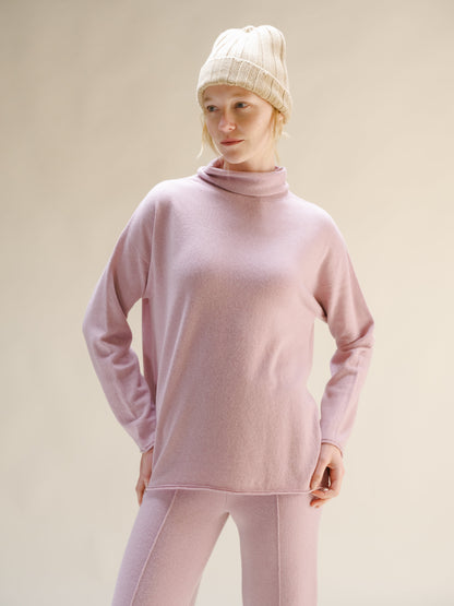 Berretto a coste larghe in misto cashmere