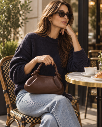 Anello Small Pebbled Leather Handbag