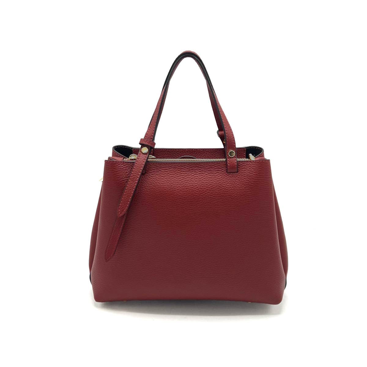 Bolsos de piel Bordeaux Arezzo – Italian Leather Tote Handbag San Rocco Italia