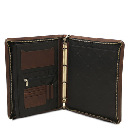 Augusto - Leather document case with ring binder | TL142555