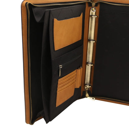 Augusto - Leather document case with ring binder | TL142555