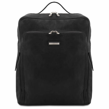 Leather laptop bags Negro Bangkok - Mate leather laptop backpack - Large size | TL142336 San Rocco Italia