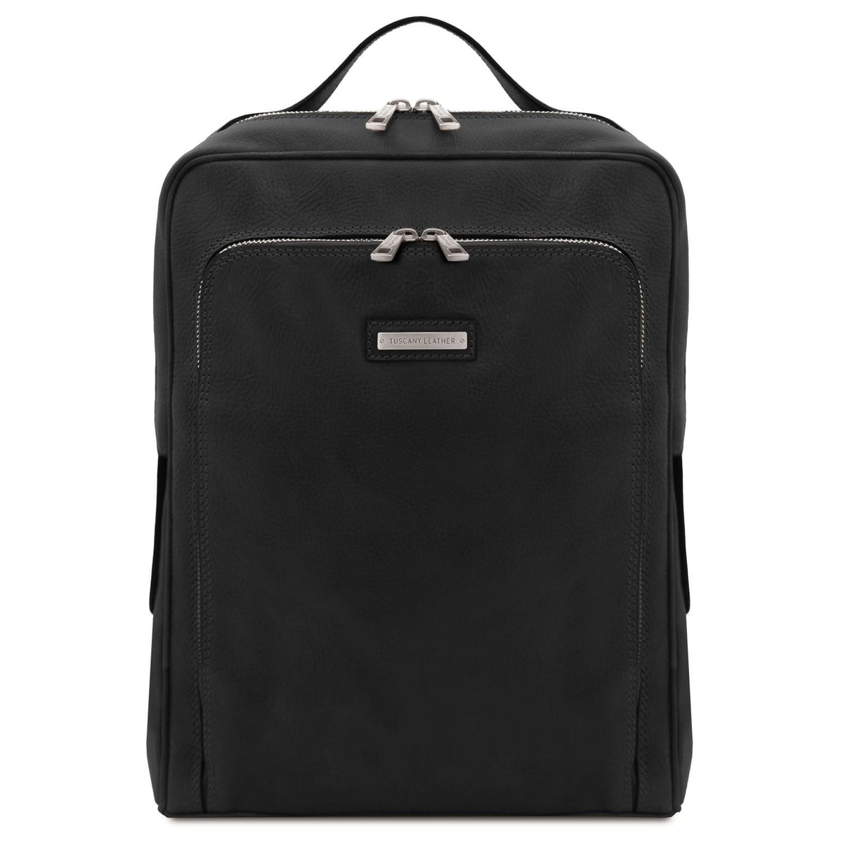 Leather Backpacks Black Bangkok - Matte leather laptop backpack | TL141793 San Rocco Italia