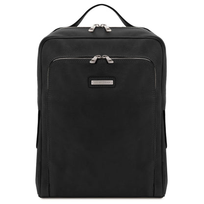 Leather Backpacks Black Bangkok - Matte leather laptop backpack | TL141793 San Rocco Italia