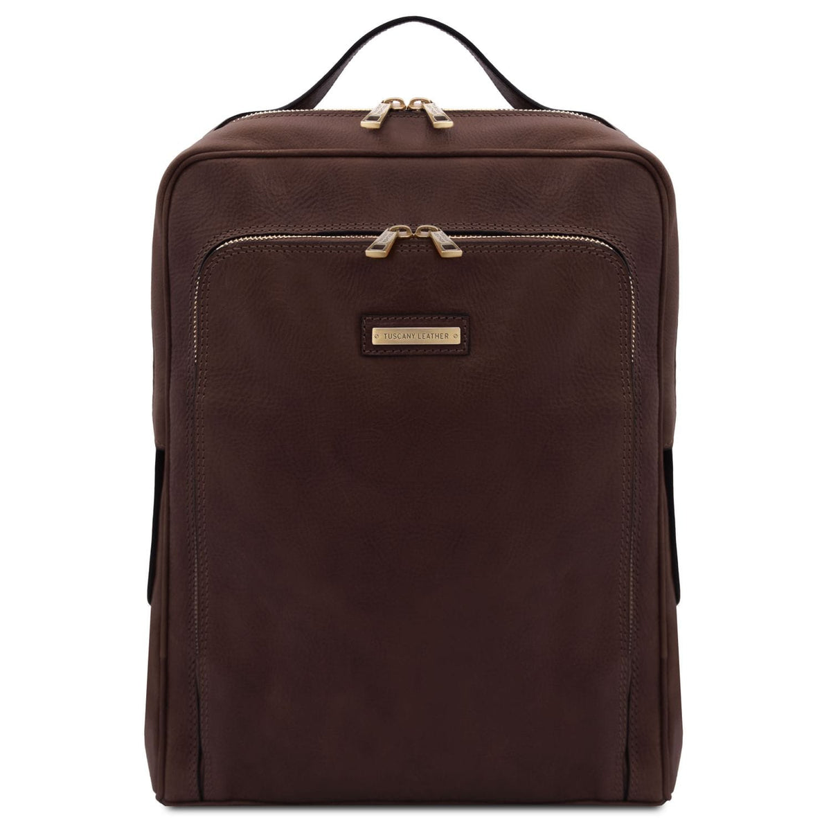 Leather Backpacks Dark Brown Bangkok - Matte leather laptop backpack | TL141793 San Rocco Italia