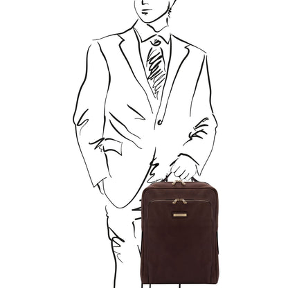 Leather Backpacks Bangkok - Matte leather laptop backpack | TL141793 San Rocco Italia