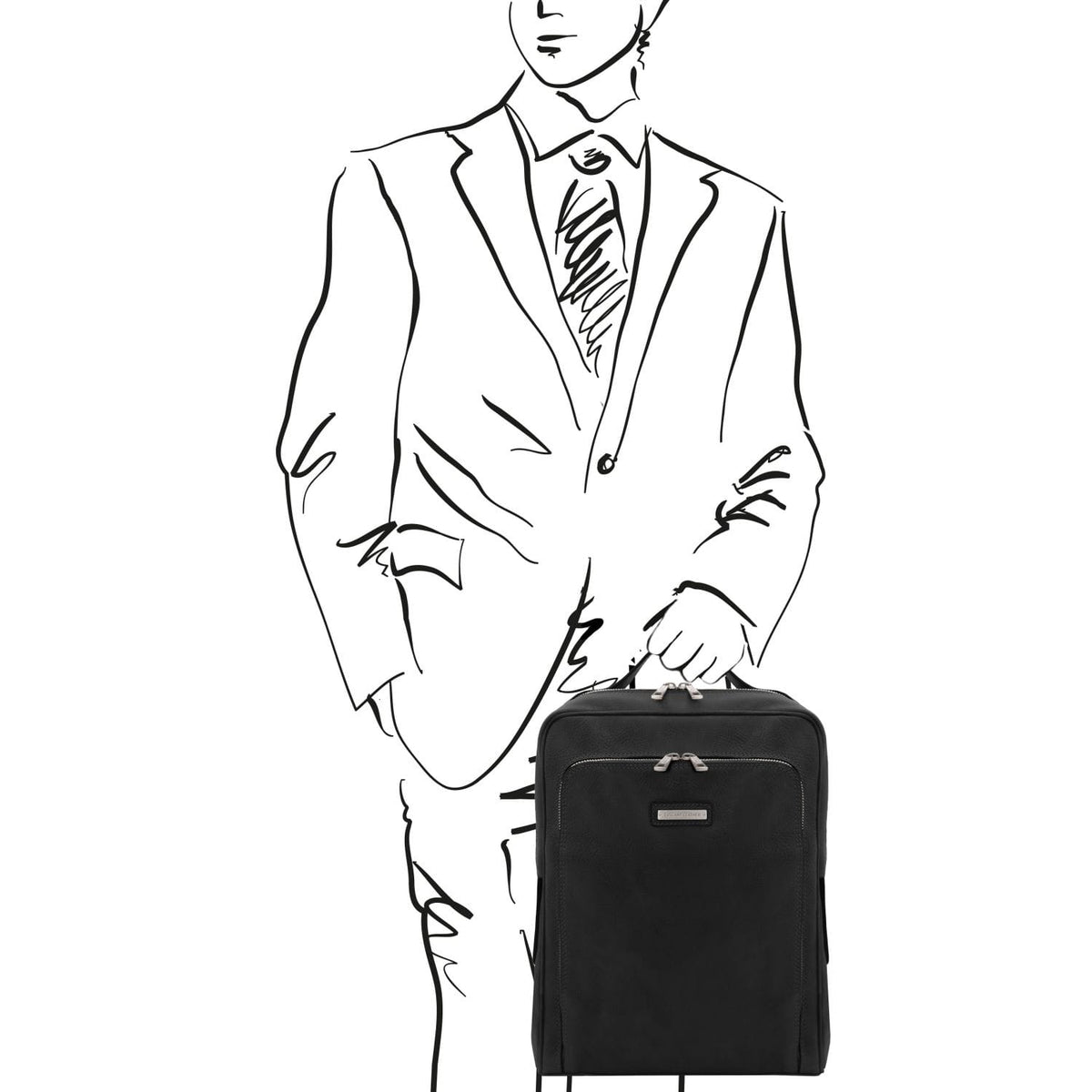 Leather Backpacks Bangkok - Matte leather laptop backpack | TL141793 San Rocco Italia