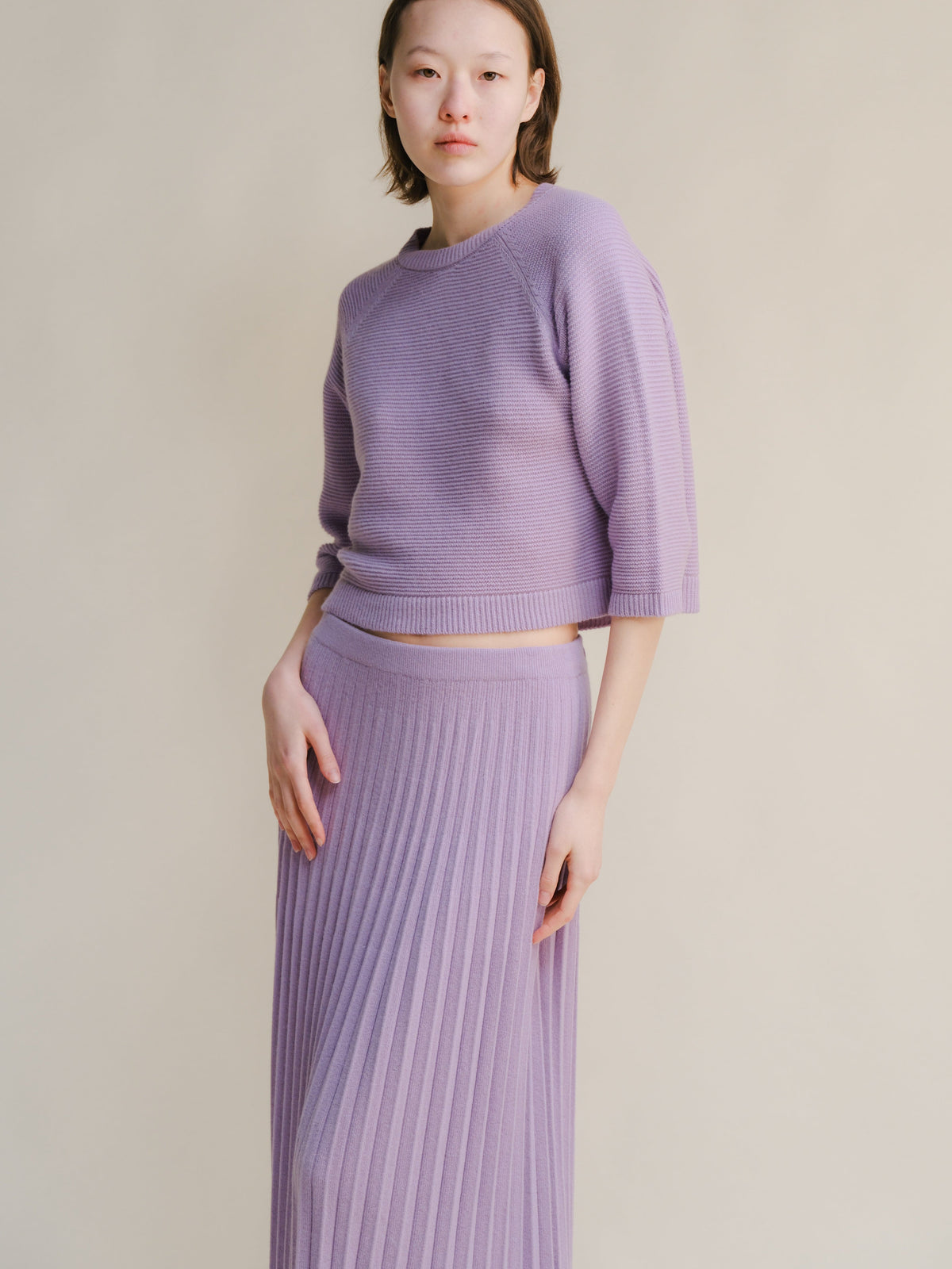 Maglieria Laveer / S Cashmere Mix Cropped 3/4 Sleeve Pullover San Rocco Italia