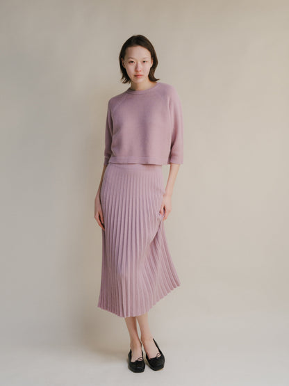Maglieria Cashmere Mix Cropped 3/4 Sleeve Pullover San Rocco Italia