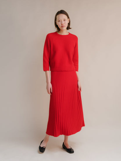 Maglieria Cashmere Mix Cropped 3/4 Sleeve Pullover San Rocco Italia