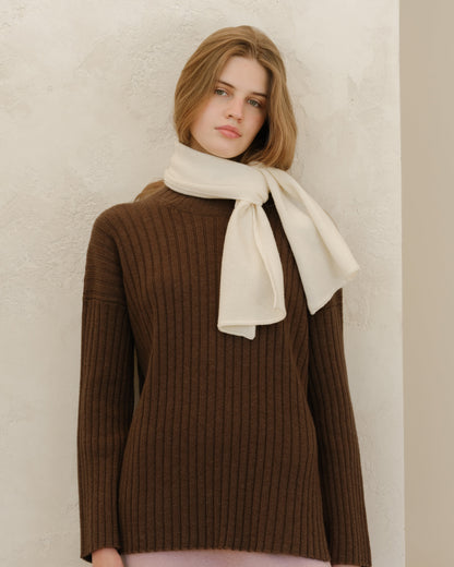 Maglieria Bianco naturale Cashmere Mix Sciarpa San Rocco Italia