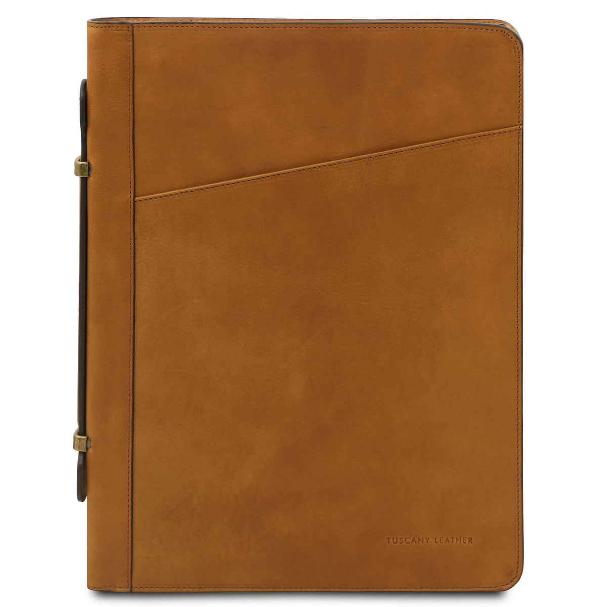 Cesare - Leather document case with handle and ring binder | TL142554