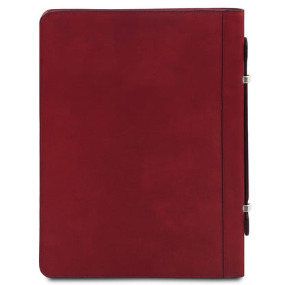 Cesare - Leather document case with handle and ring binder | TL142554