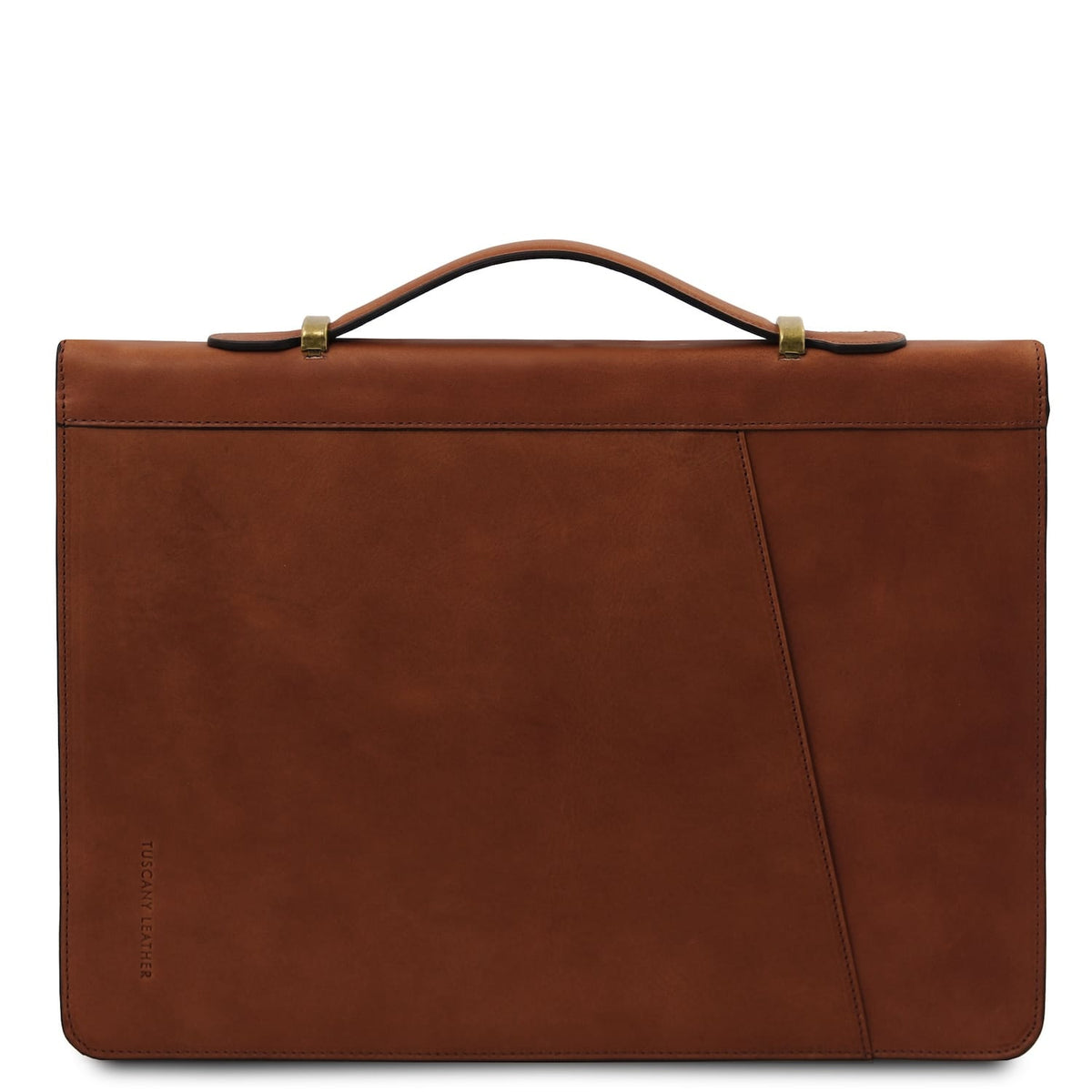 Cesare - Leather document case with handle and ring binder | TL142554