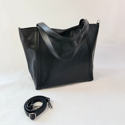 Siena – Borsa tote grande in pelle italiana martellata