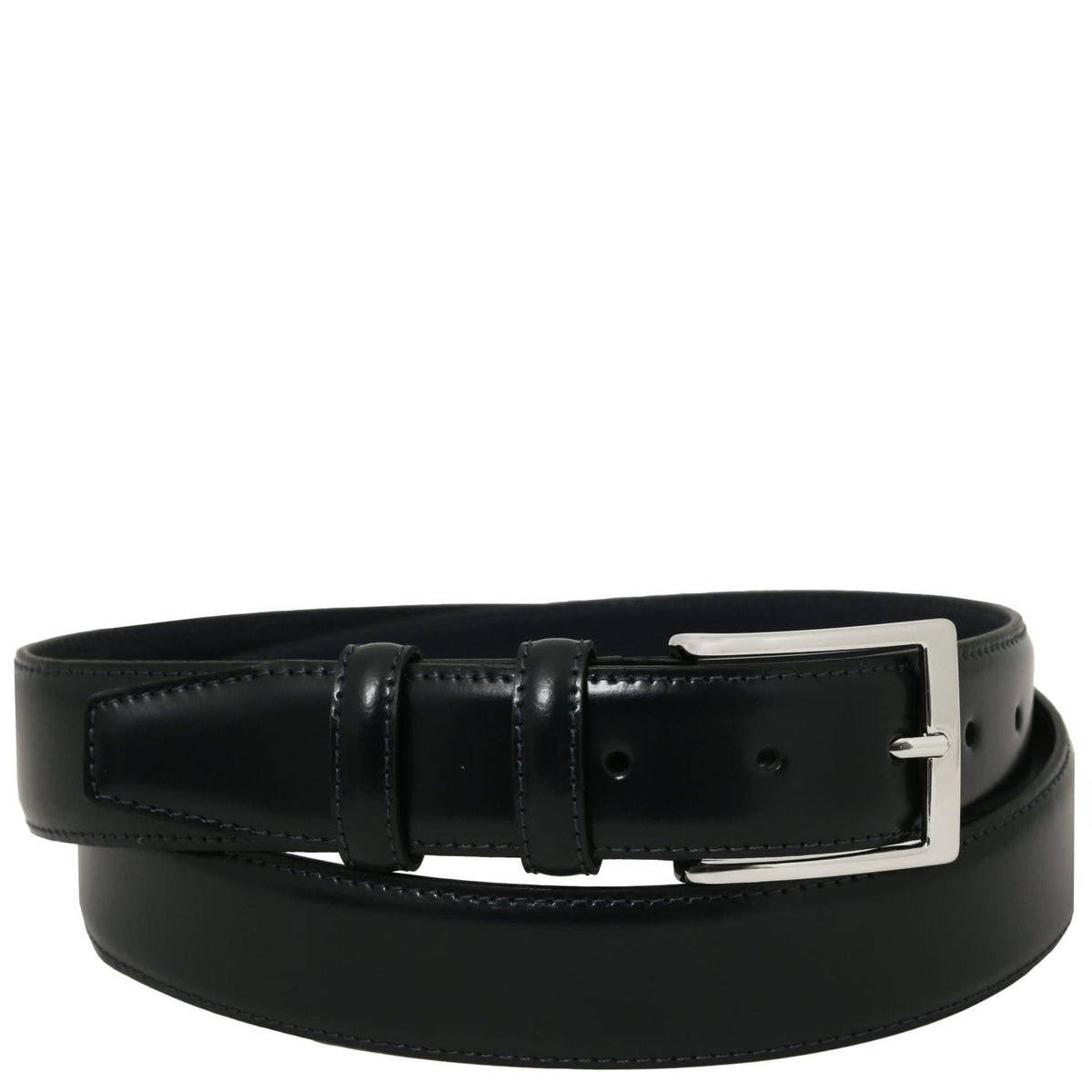 Leather Belts for men Black / 95 cm Elegant brushed leather belt 35mm | TL142538 San Rocco Italia