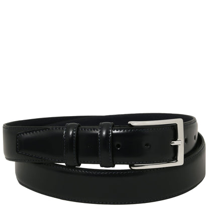 Leather Belts for men Black / 95 cm Elegant brushed leather belt 35mm | TL142538 San Rocco Italia