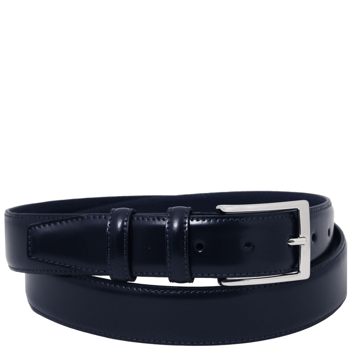Leather Belts for men Dark Blue / 95 cm Elegant brushed leather belt 35mm | TL142538 San Rocco Italia