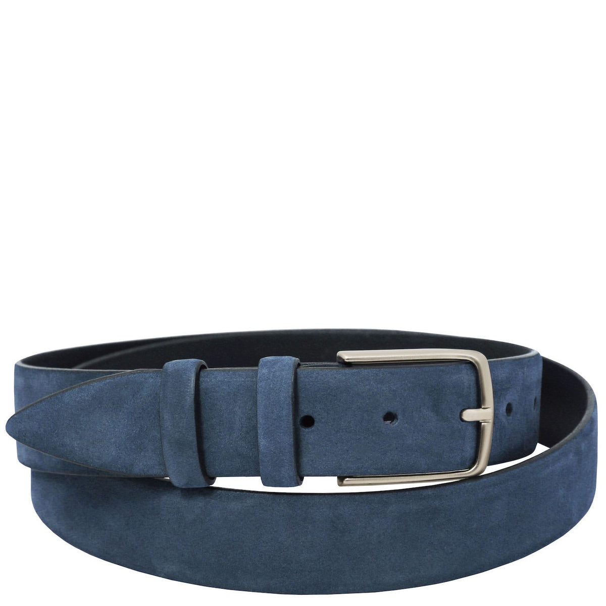 Leather Belts for men Blu scuro / 95 cm Elegant nubuck leather belt 35mm | TL142534 San Rocco Italia