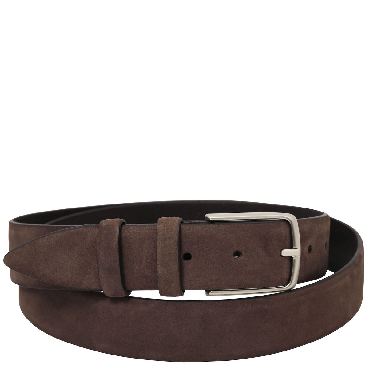 Leather Belts for men Marrone scuro / 95 cm Elegant nubuck leather belt 35mm | TL142534 San Rocco Italia