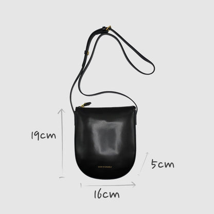 Handbag & Wallet Accessories Eva - Apple Leather Crossbody Bag - Black San Rocco Italia