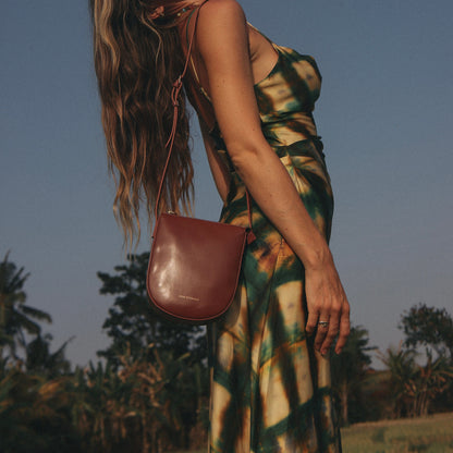 Hebag & Wallet Accessori Eva - Apple Leather Crossbody Bag - Marrone San Rocco Italia