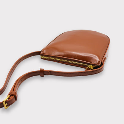 Hebag & Wallet Accessori Eva - Apple Leather Crossbody Bag - Marrone San Rocco Italia