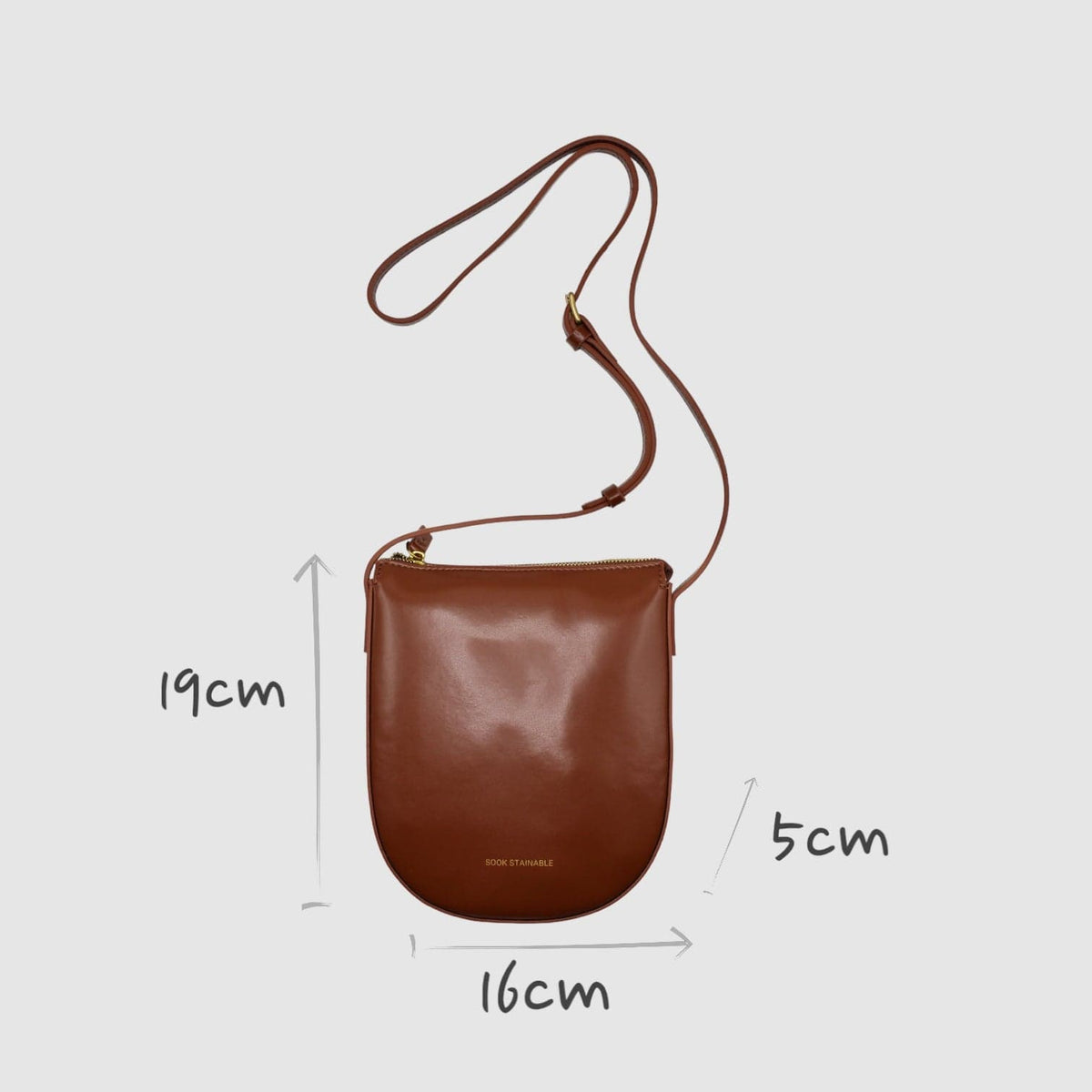 Hebag & Wallet Accessori Eva - Apple Leather Crossbody Bag - Marrone San Rocco Italia