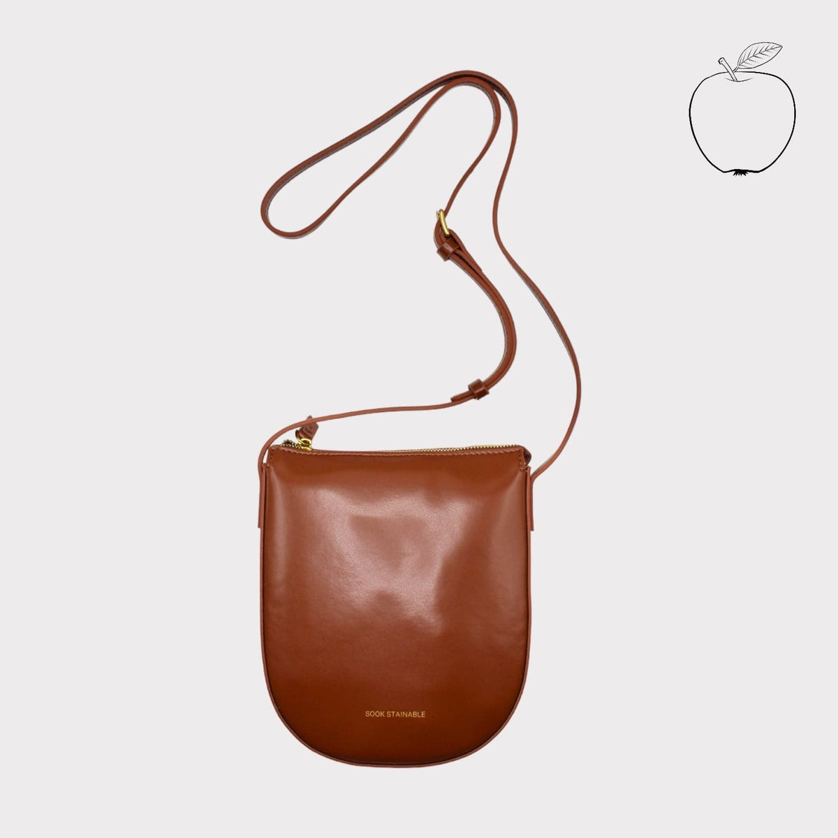 Hebag & Wallet Accessori Eva - Apple Leather Crossbody Bag - Marrone San Rocco Italia