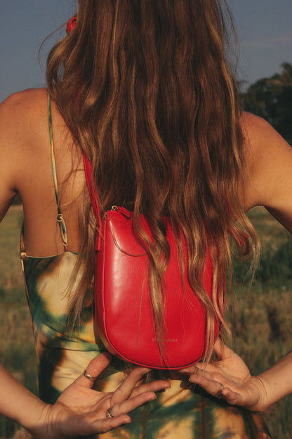 Handbag & Wallet Accessoires Eva - Apple Leather Crossbody Bag - Rood San Rocco Italia